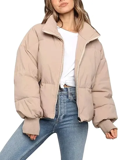 🧥 Winter Cropped Puffer Jacket for Women 2025 – Short, Warm & Effortlessly Stylish