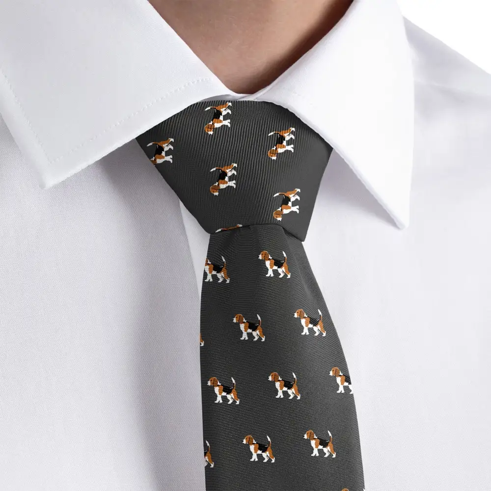 Beagle Dog Pattern Necktie