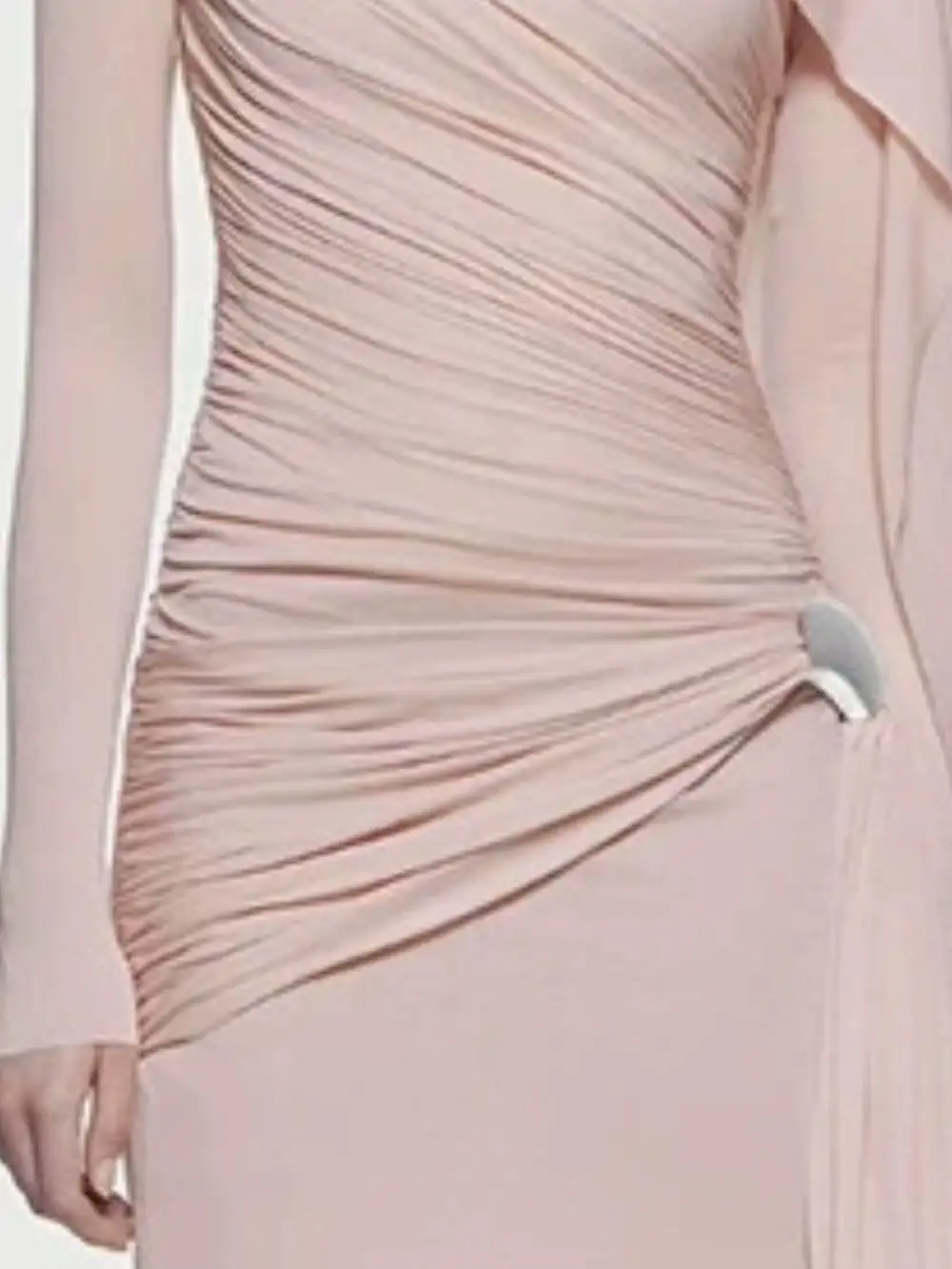 Clean Line Ruched Long Sleeve Maxi Dress