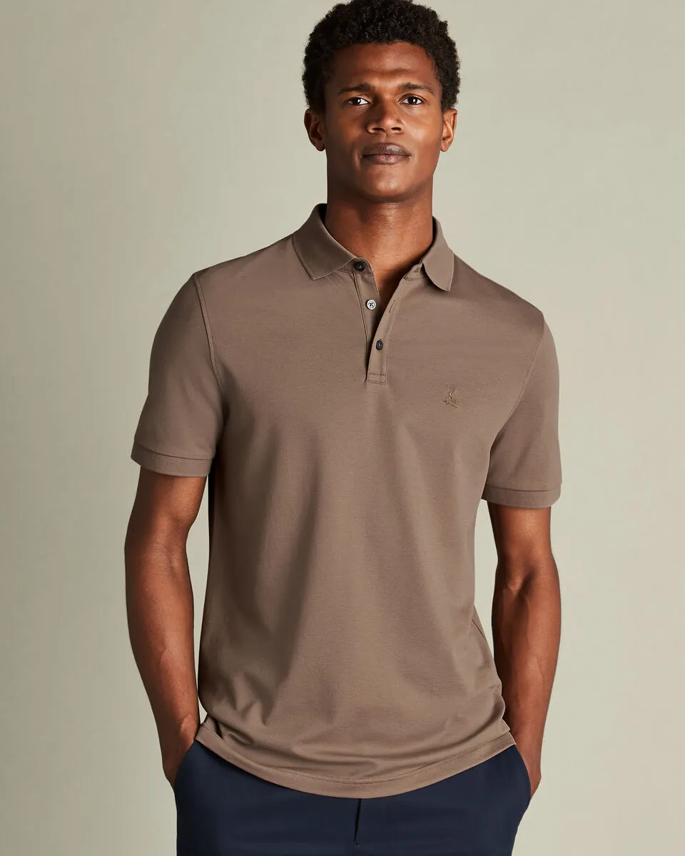 Men'S Casual Business POLO Shirt, Breathable Pique Fabric