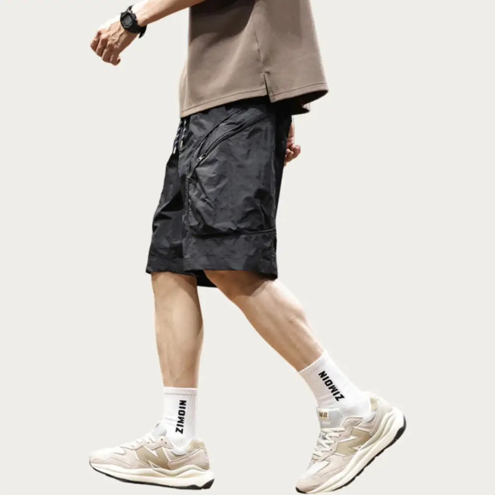 Drawstring Pocketed Lightweight Men's Cargo Shorts