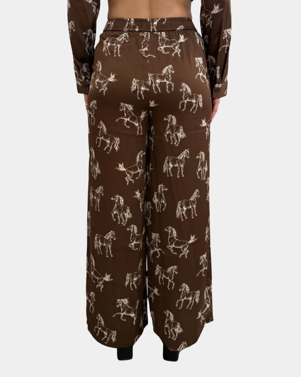 Horse Print Satin Pants