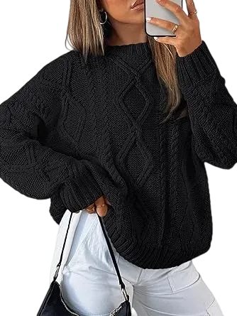 🔥Last day promotion⏰Women's 2025 Fashion Casual Striped Knitted Round-neck Long-sleeved Sweater