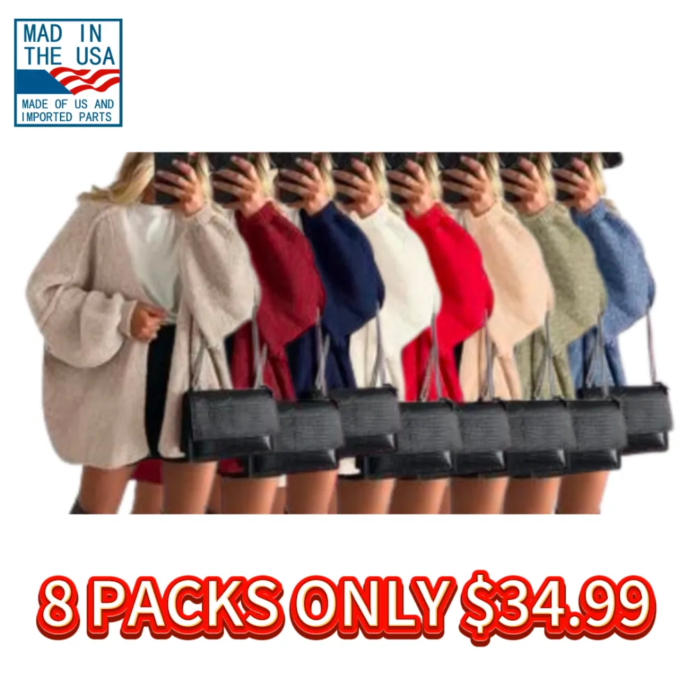 🔥Women's Oversized Cardigan Sweater Fall Long Lantern Sleeve Knit Open Front Lightweight Sweater Knitwear Tops🔥