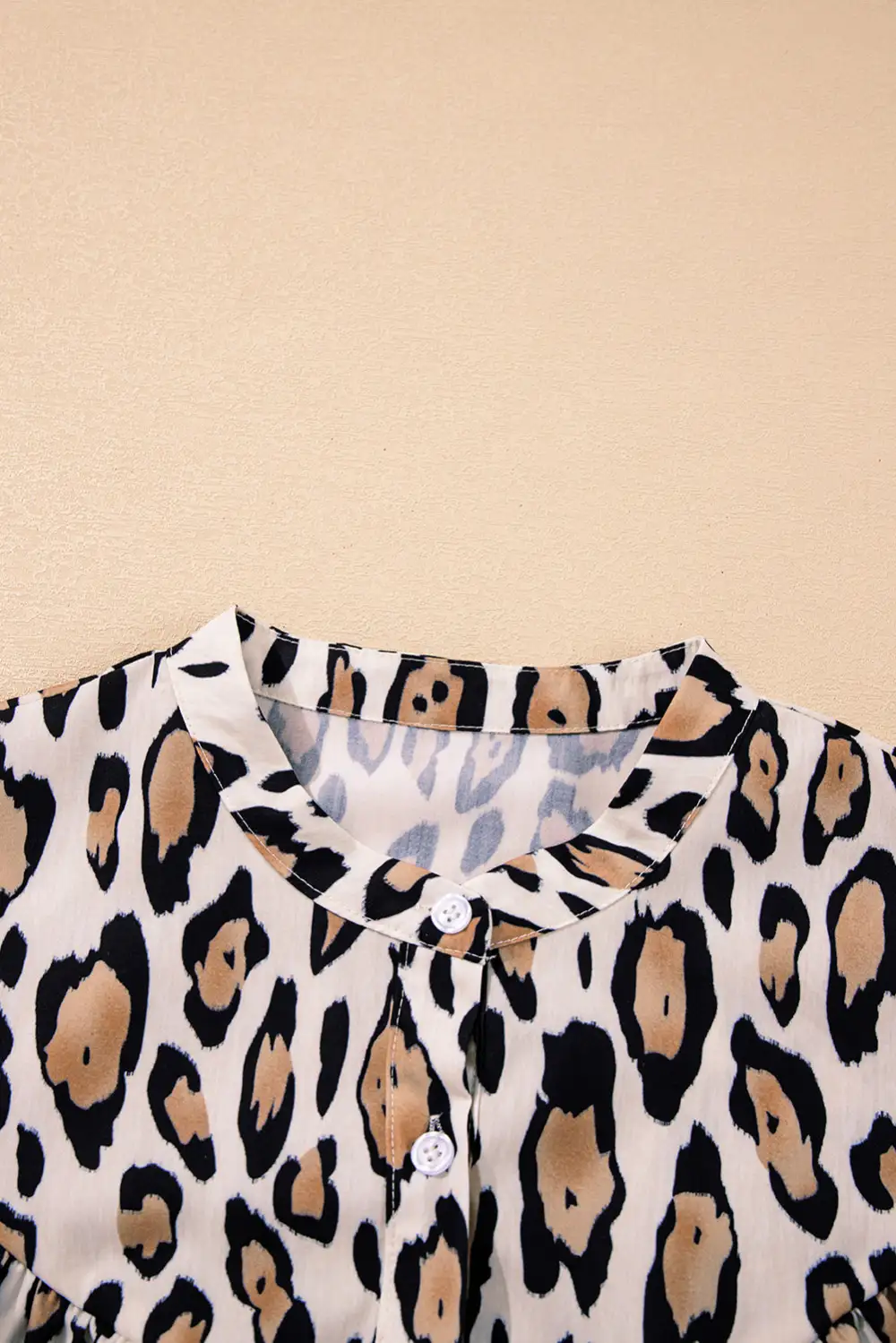 Leopard Print Loose Fit Blouse