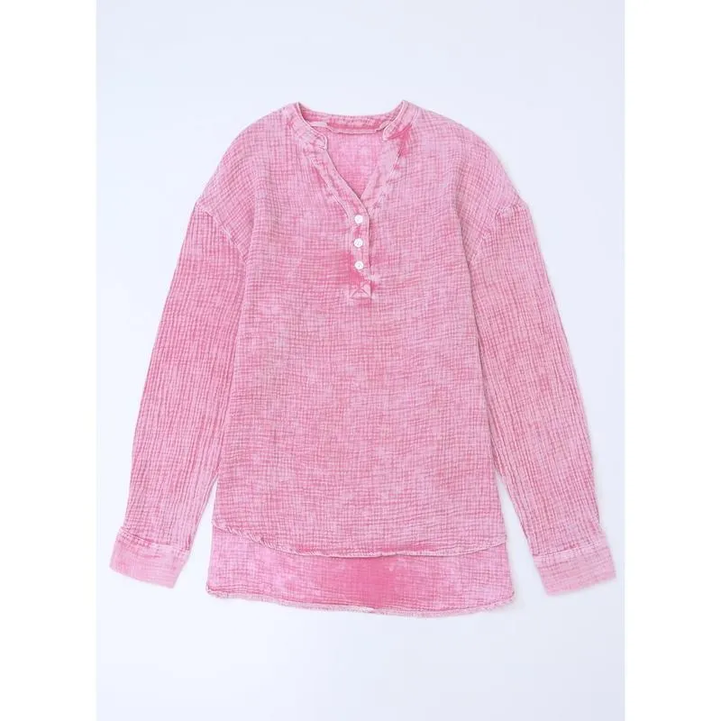 🔥 Women's Casual Button-Up V-Neck Long-Sleeve Shirt | Versatile Everyday Top