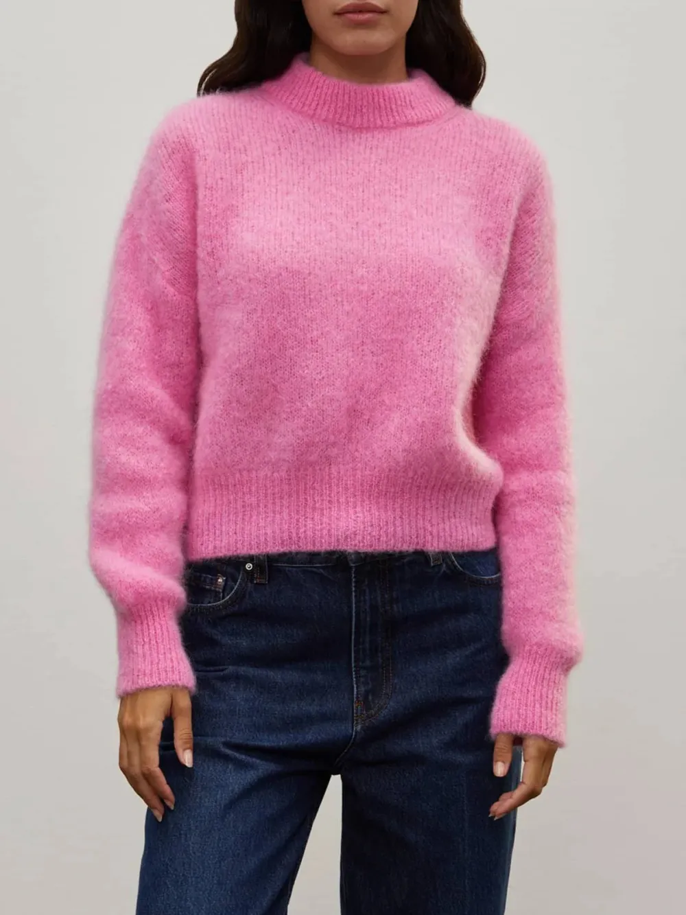 Casual Style Sweater Rose Pink