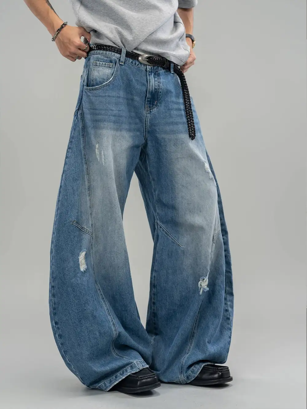 Denim Ultra-Wide Jeans