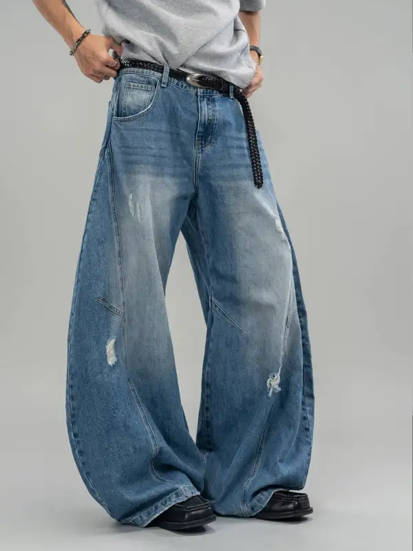 Denim Ultra-Wide Jeans