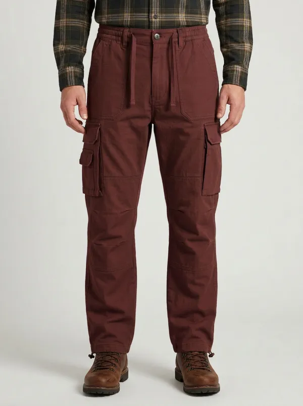 Men's Olive Green Tactical Multi-Pocket Cargo Pants