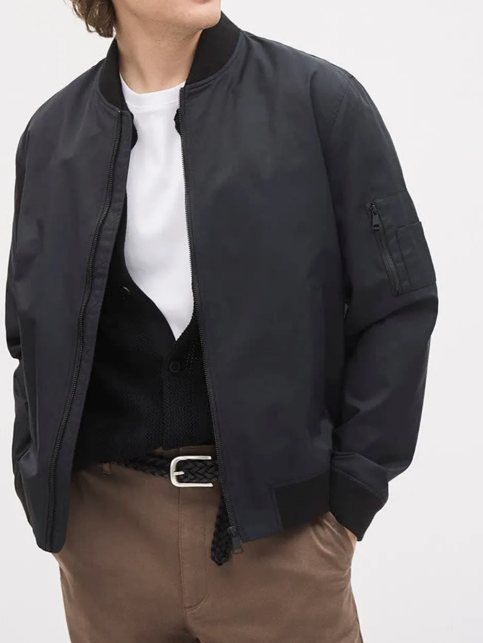 Black Long-Sleeve Casual Style Jacket
