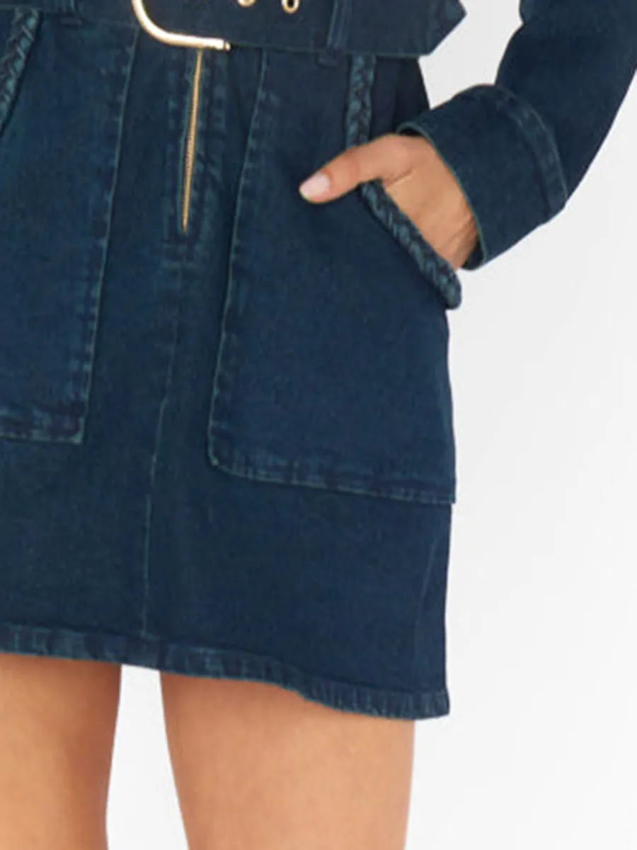Long Sleeve Denim Dress