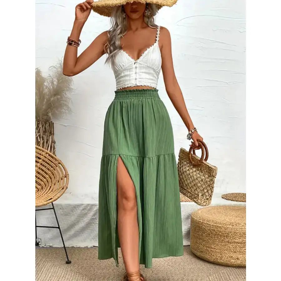 Frill Slit Skirt