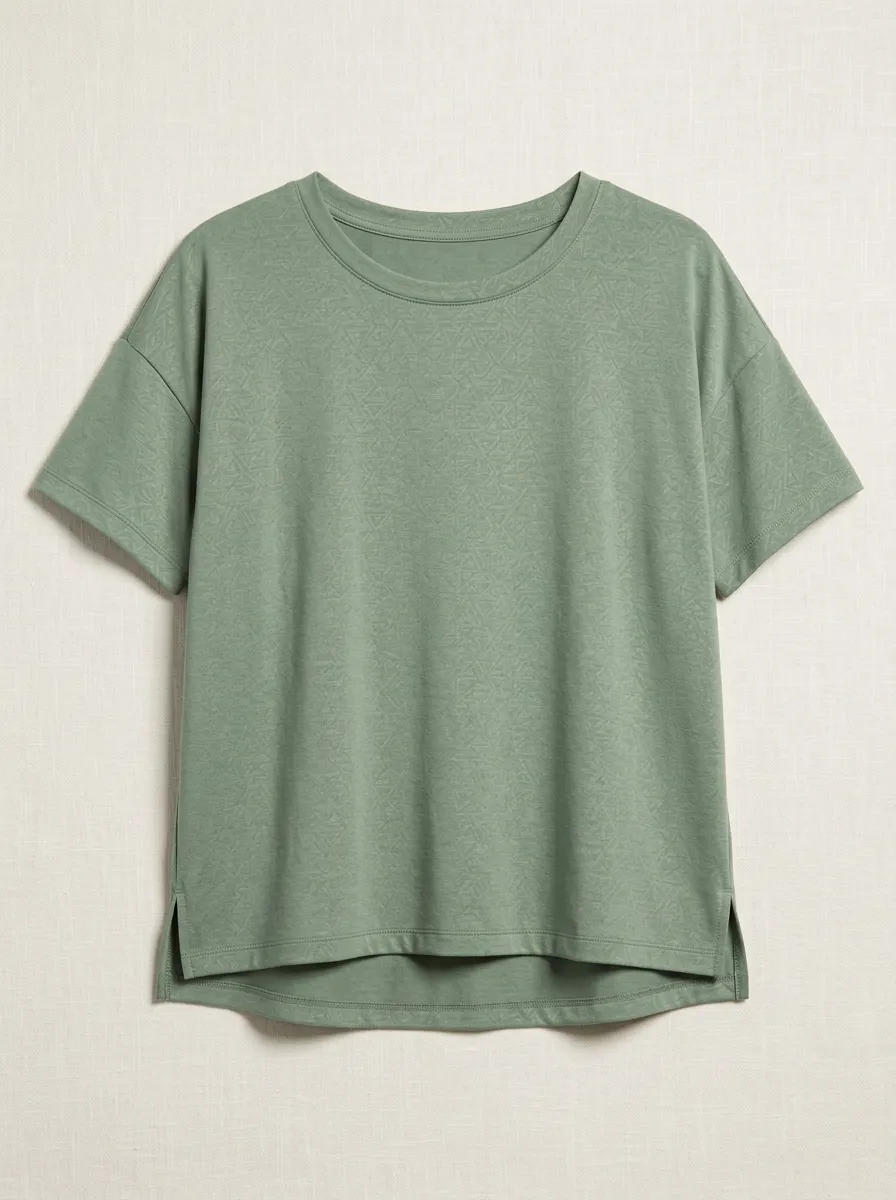 Women's Activewear Geometric Pattern Printed T-shirt