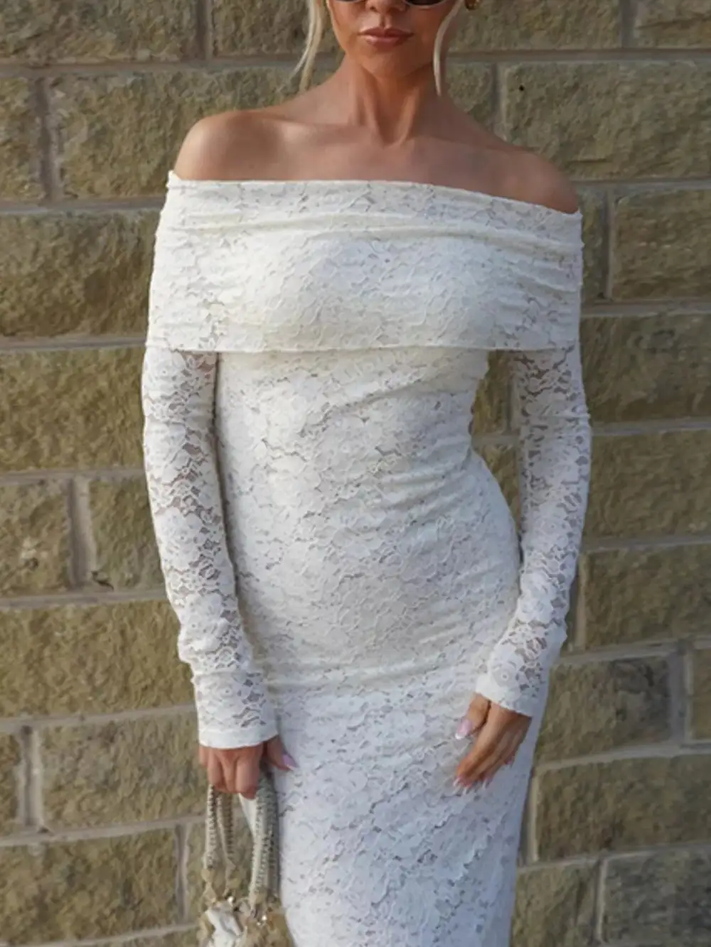 Relaxed Shape Lace Maxi Dress