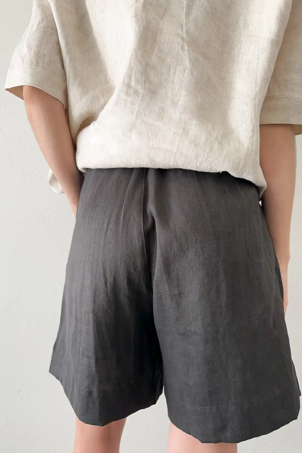 Smooth Fit Soft Linen Blend Shorts