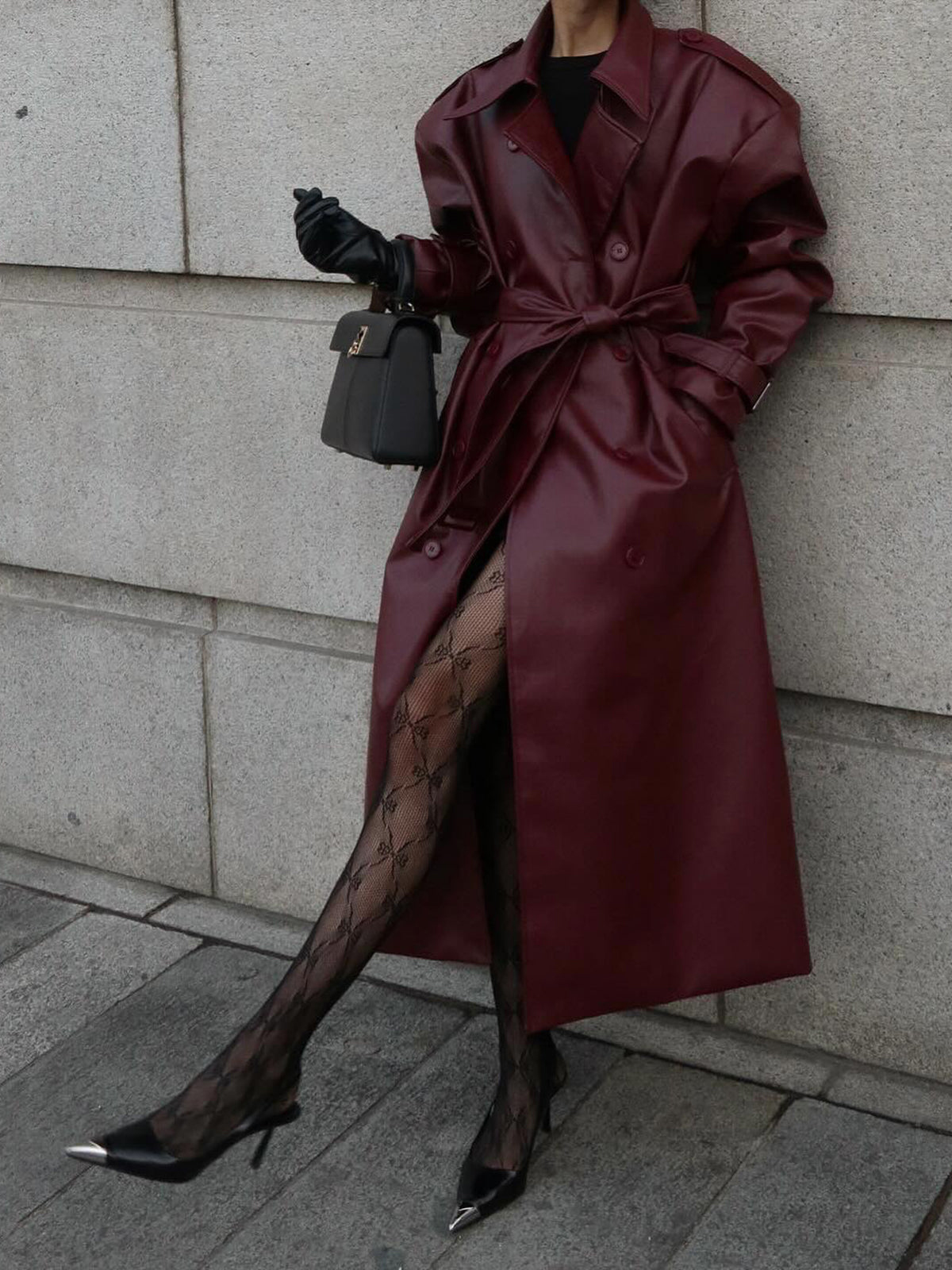 Transparent Pantyhose with Bow Lace-Up Design