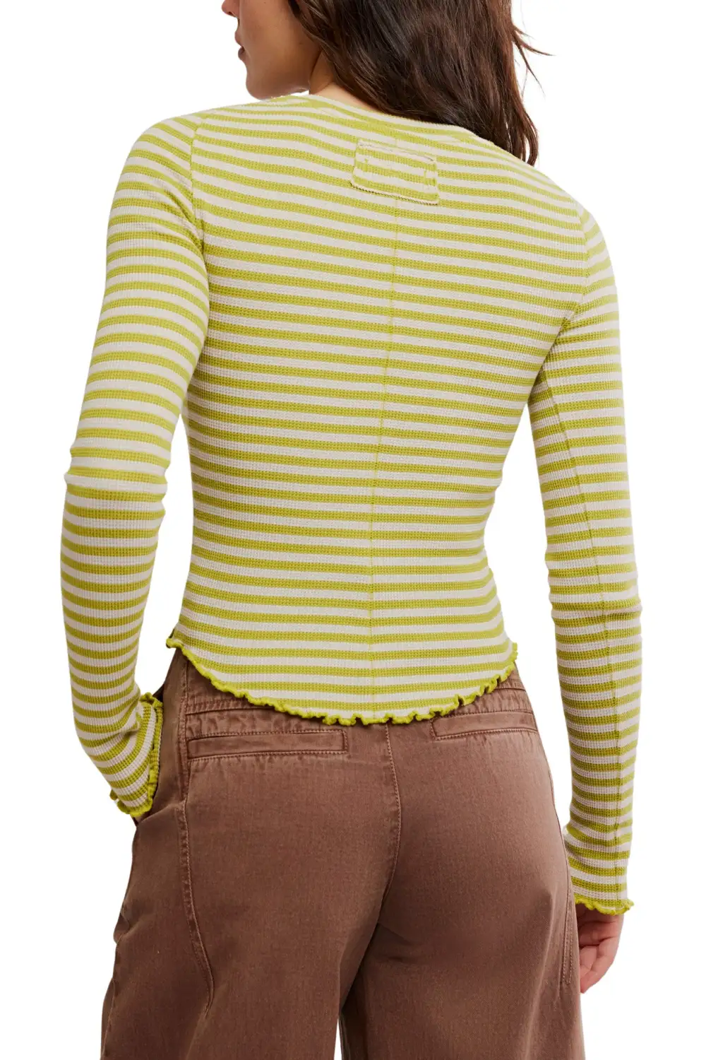 Striped Raglan Sleeve Long Sleeve Relaxed Soft Tee