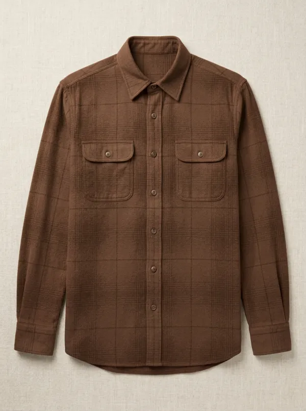 Classic Motif Plaid Long-Sleeve Men's Long-Sleeve Shirt
