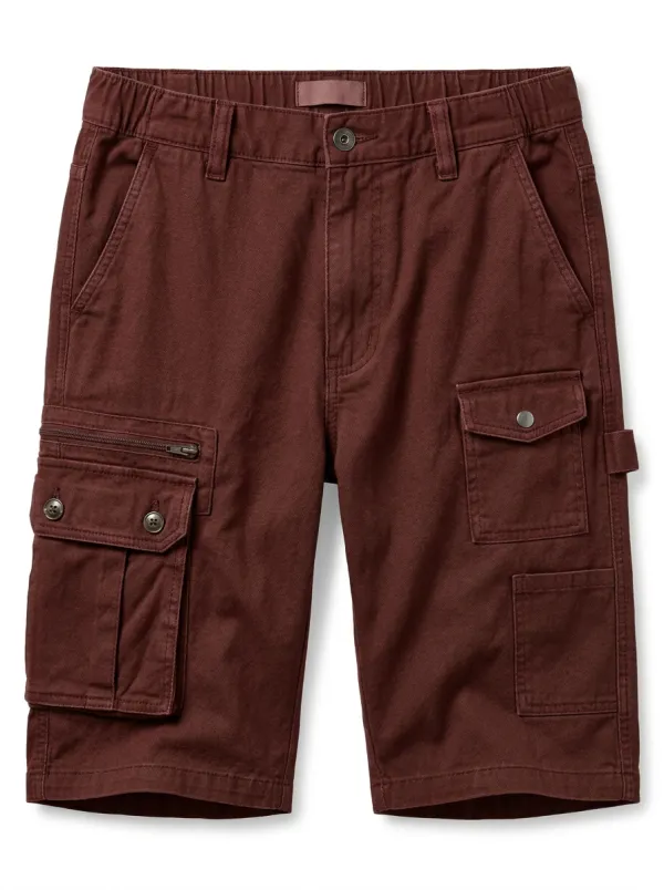 Men's Tactical Outdoor Olive Green Multi-Pocket Cargo Shorts