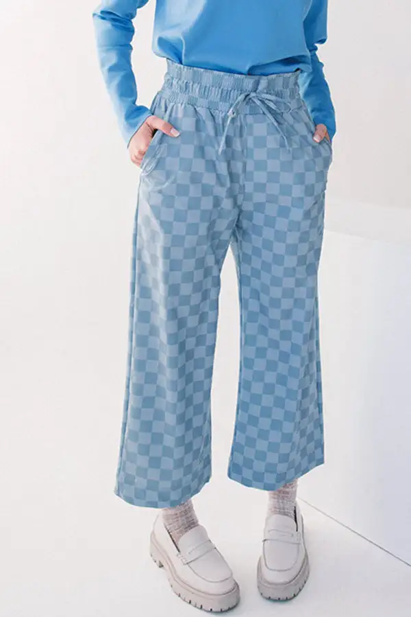 Elastic High Rise Loose Pants