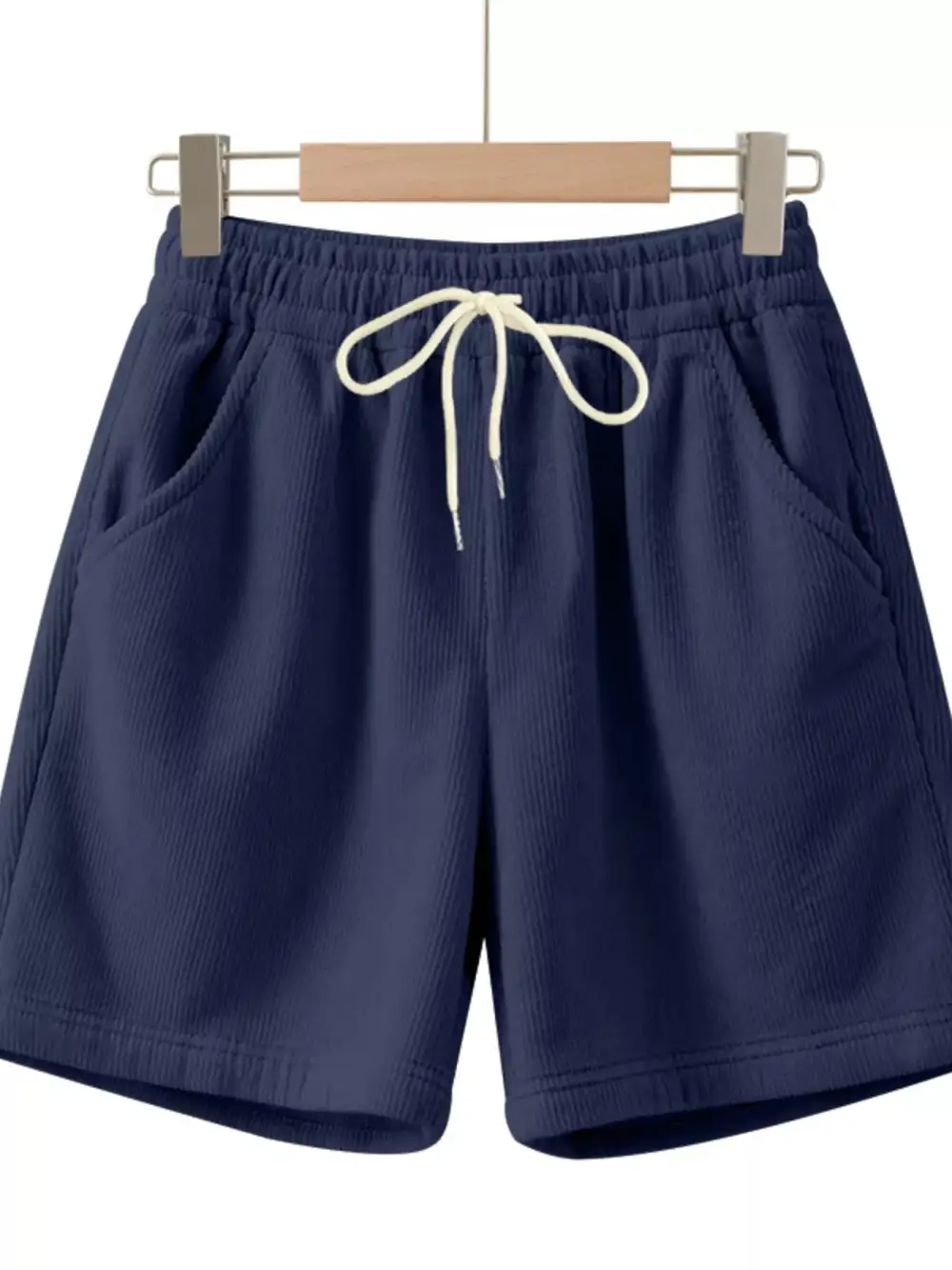Men's Full Size Casual Corduroy Drawstring Shorts Plus Size