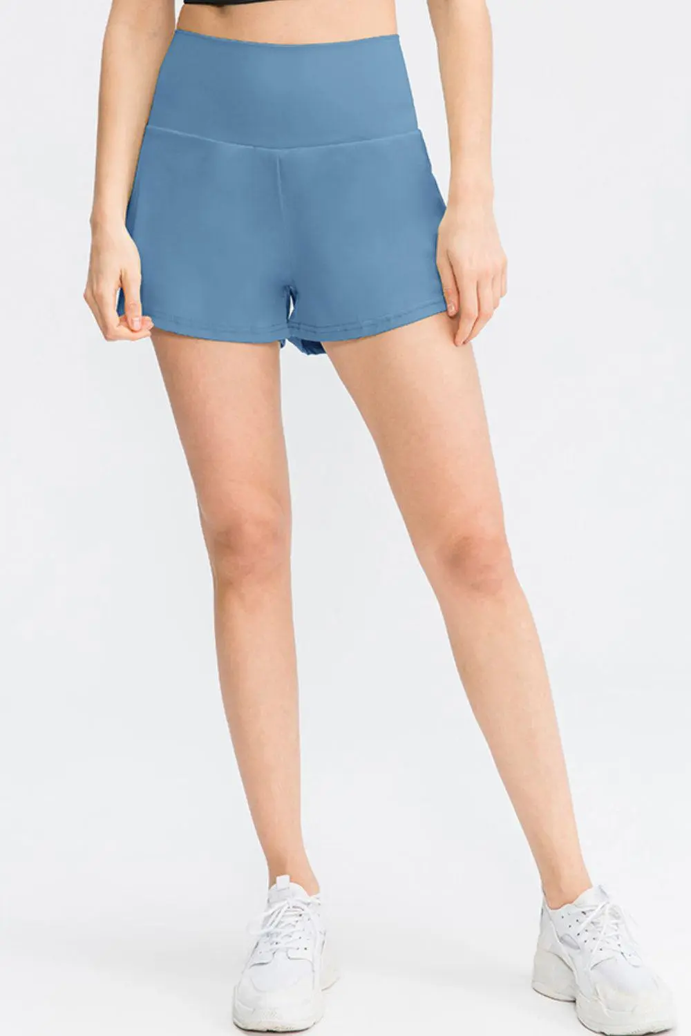 Wide Waistband Sports Pocket Shorts
