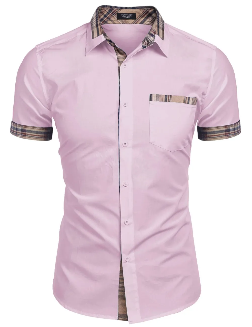 Casual Plaid Collar Linen Shirt