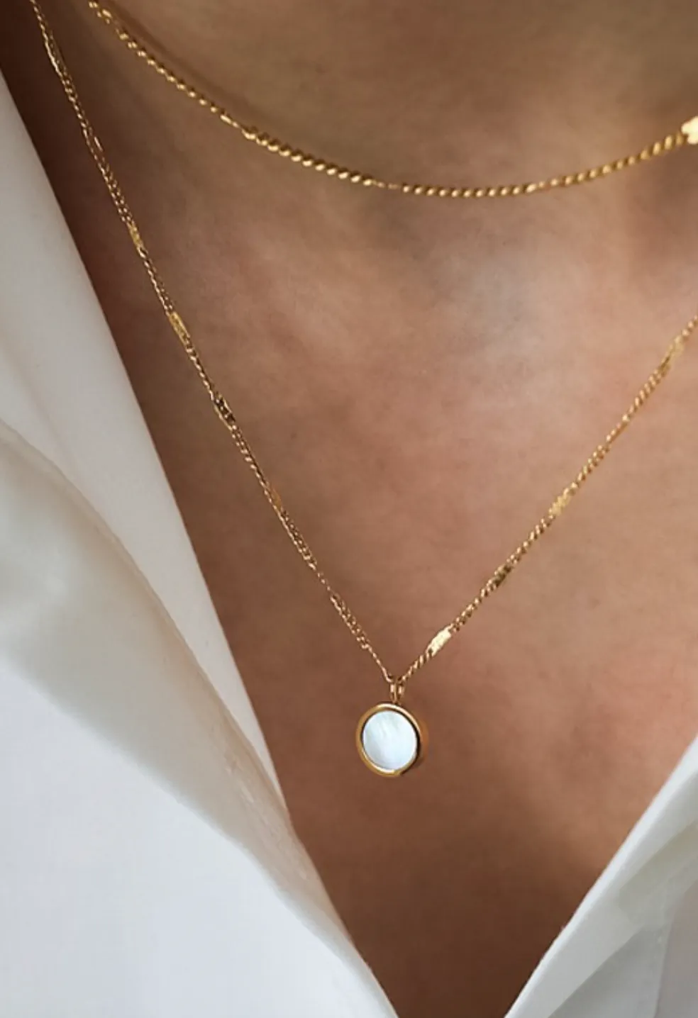 Opal Chain Necklace