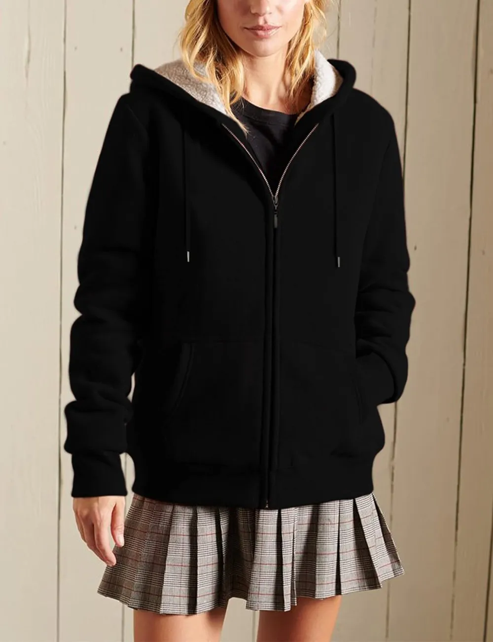 Women's Winter Hoodies Pullover Sherpa Fleece Warm Heavyweight Sweatshirt