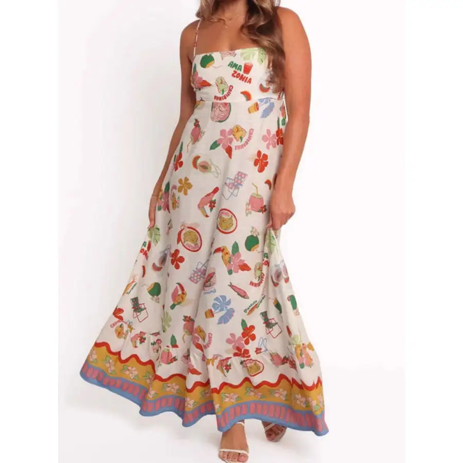 Everyday Printed Square Neck Maxi Cami Dress