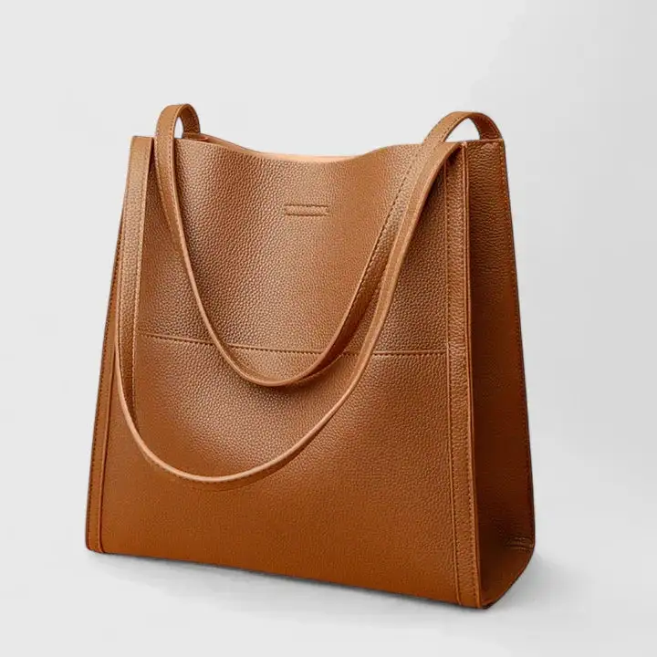 Foldover Soft Grain Shoulder Bag