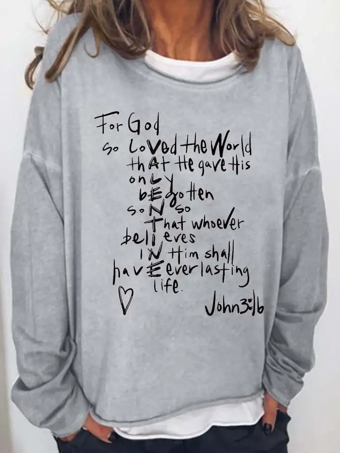For God So Loved Women's Long Sleeve Sweatshirt