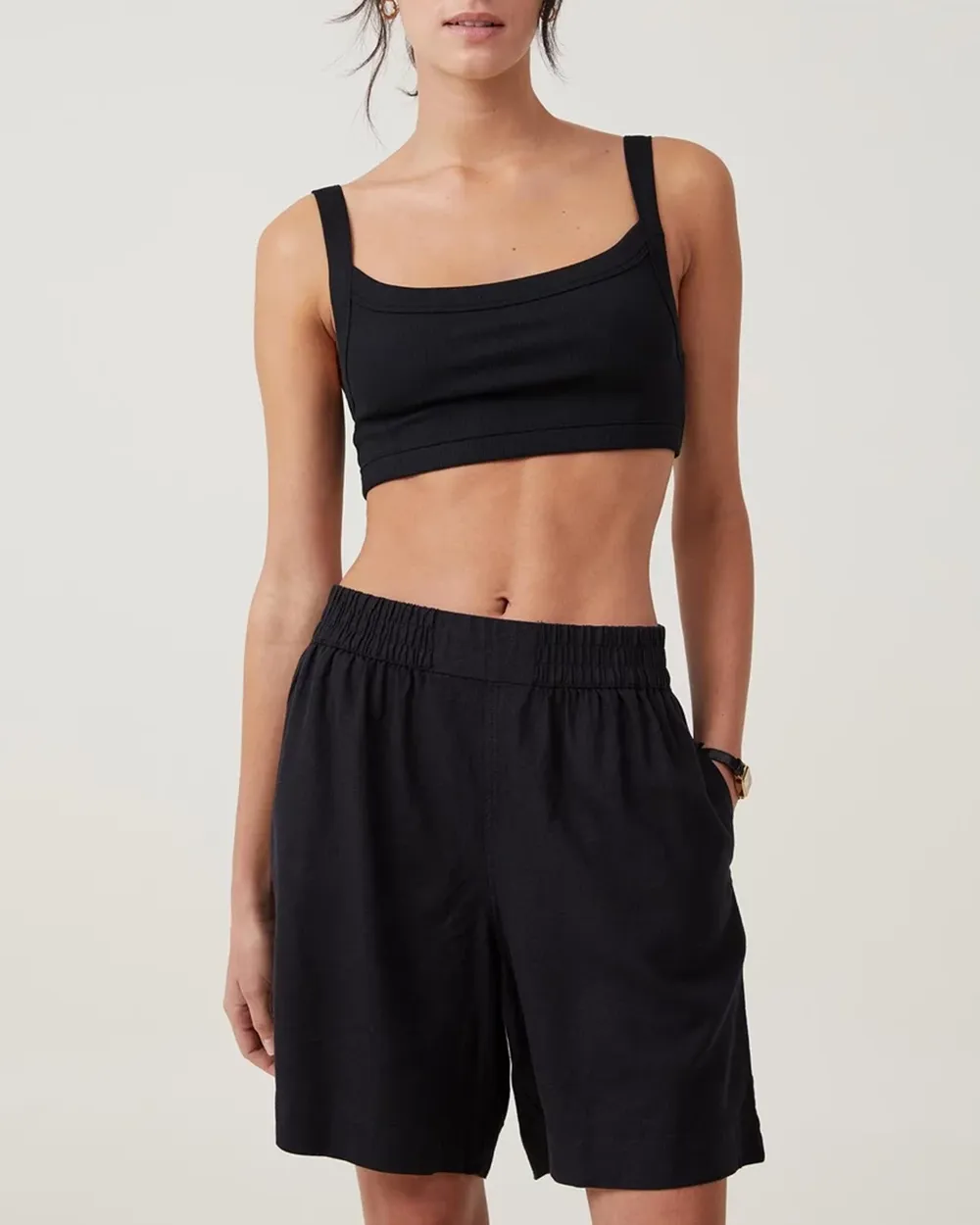 Black Longline Shorts