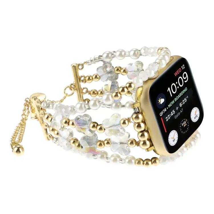 Casual-Ready Butterfly-Link Metal Bracelet Smartwatch Replacement Strap