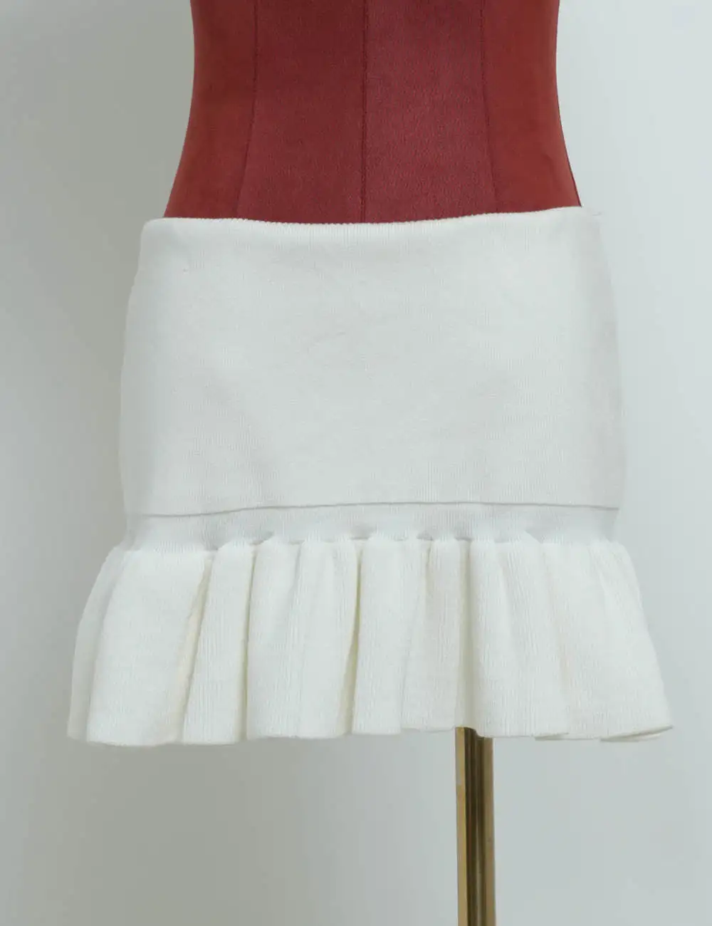 Elegant Solid Color Elasitc Waist Slim Mini Skirt