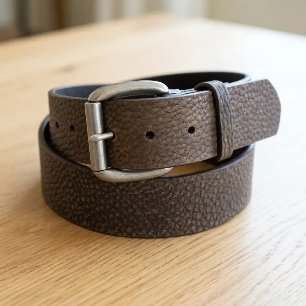 Classic Textured Genuine Leather Waist Belt