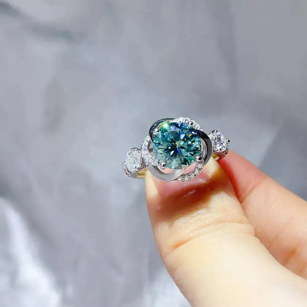 Understated Sterling Silver Moissanite Ring