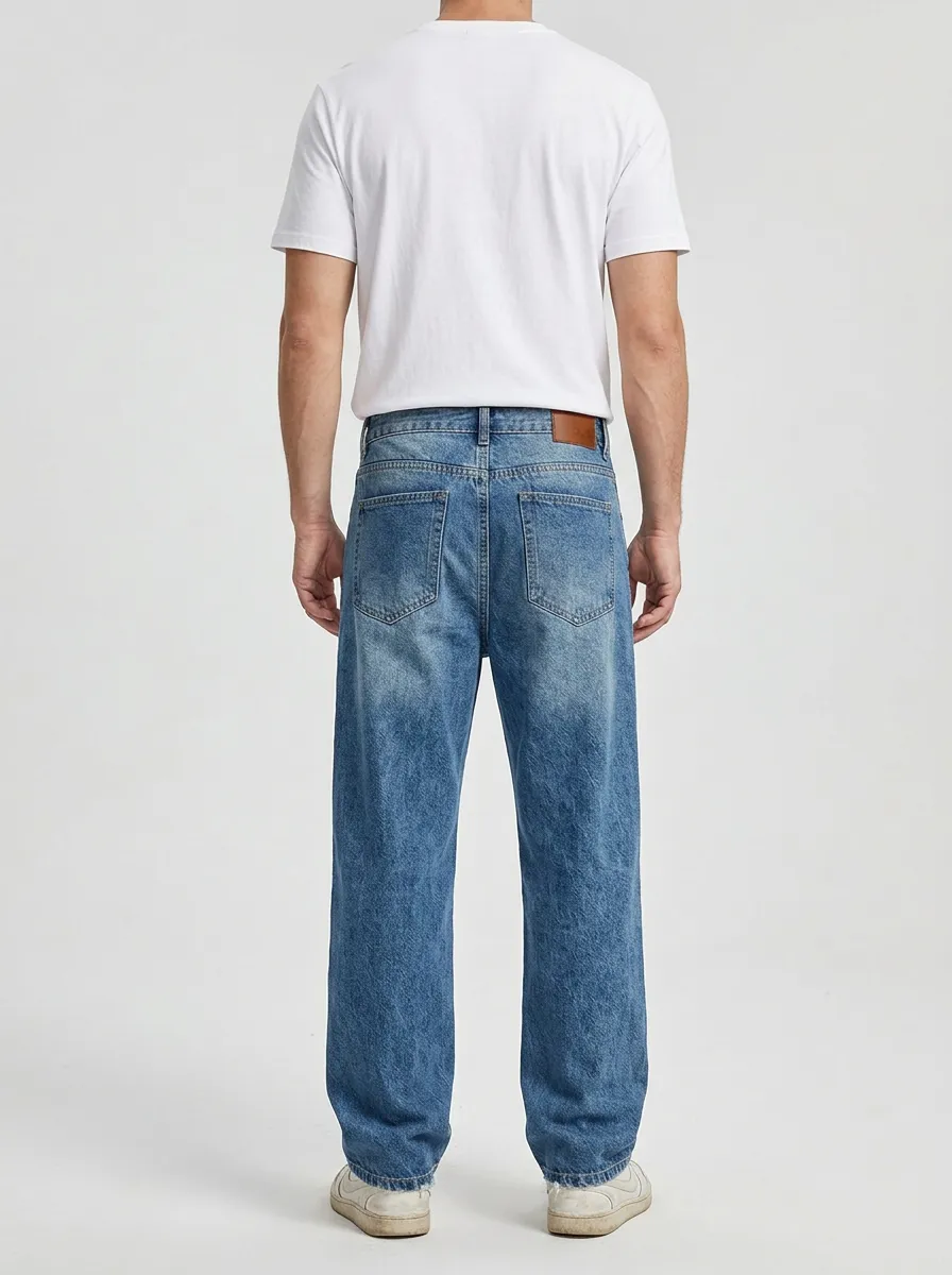 Men's Streetwear Graffiti Flame Jeans