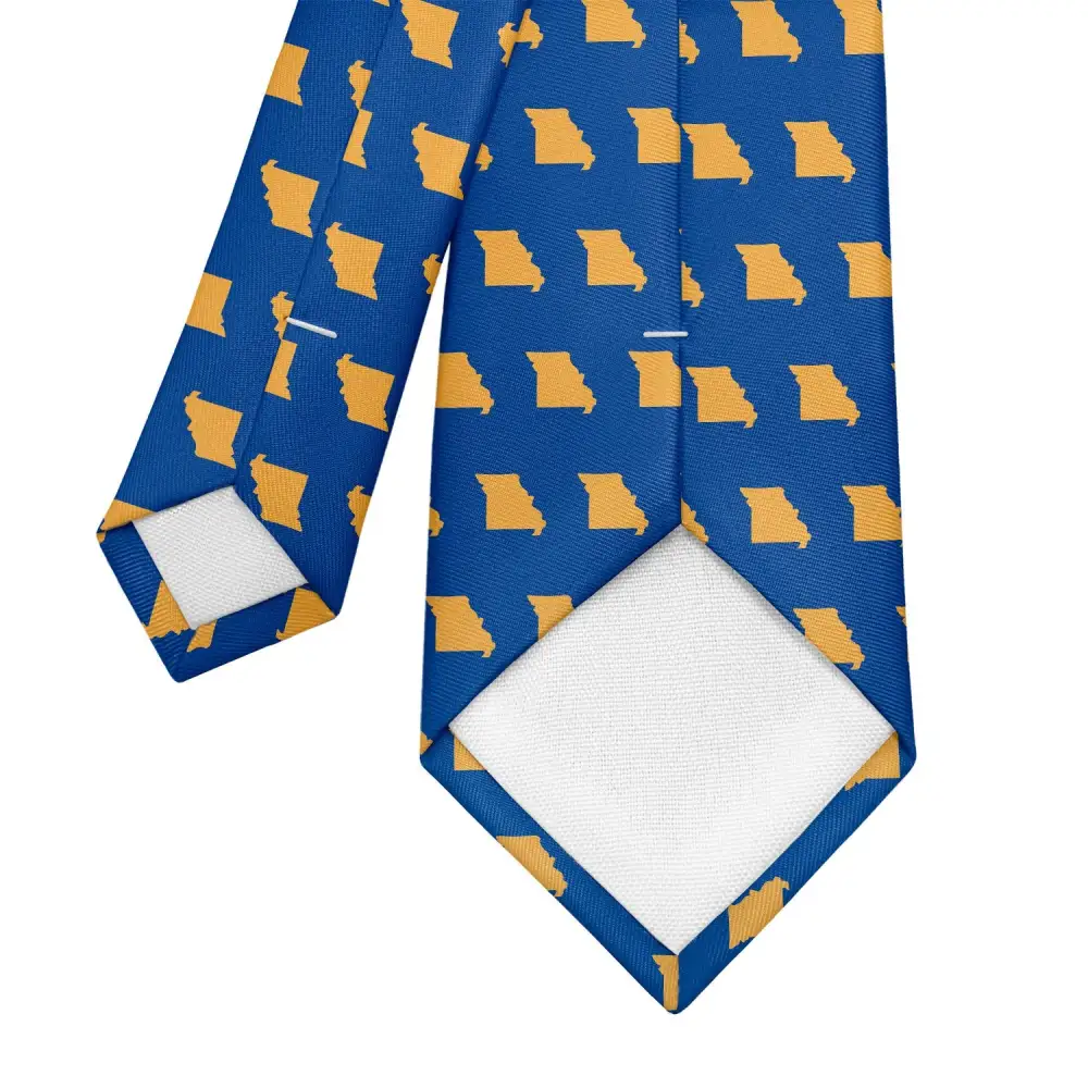 Modern Outline Emblem Pattern Necktie