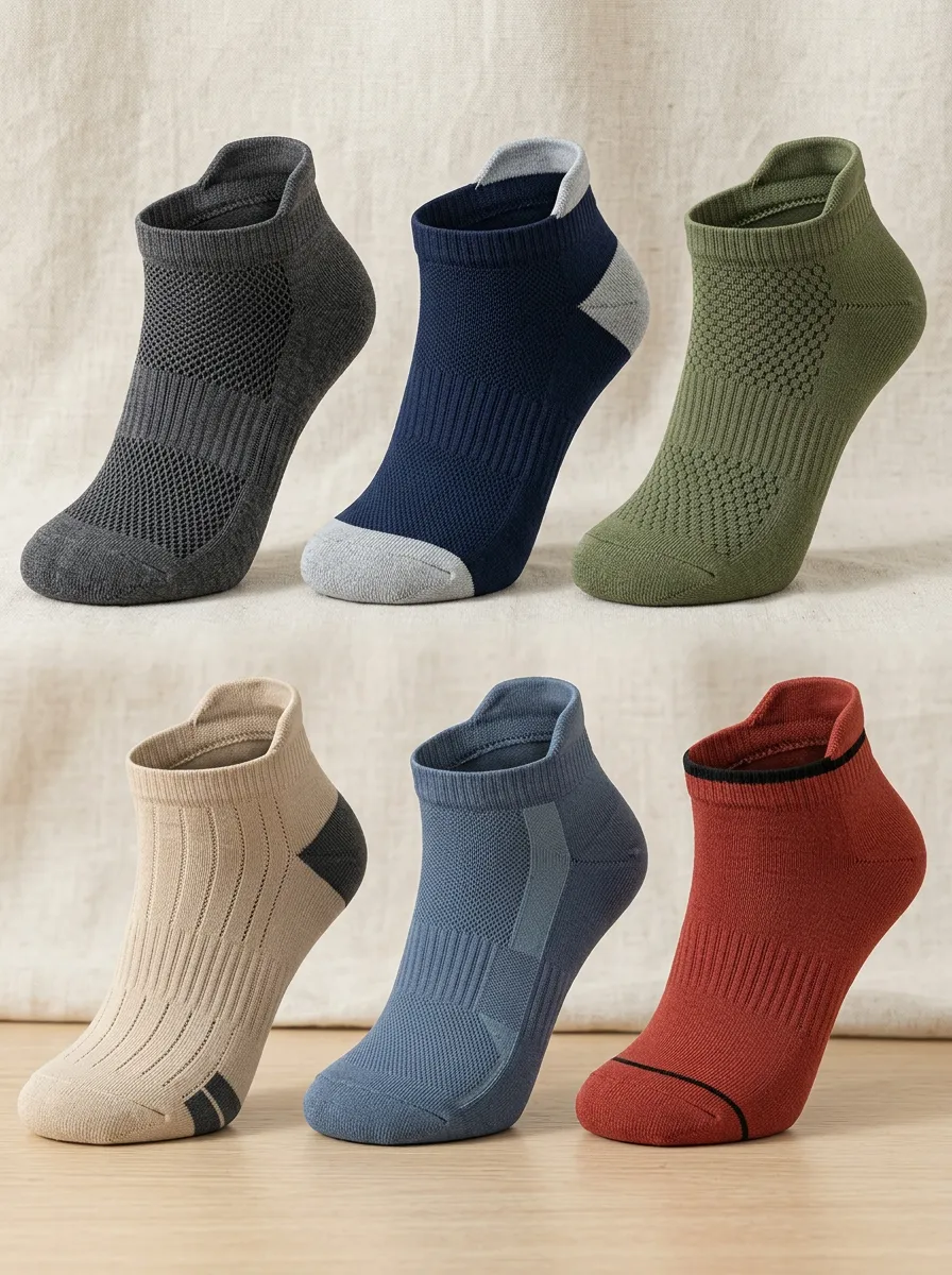 Dress Men's Six Pack Ankle Sock Collection