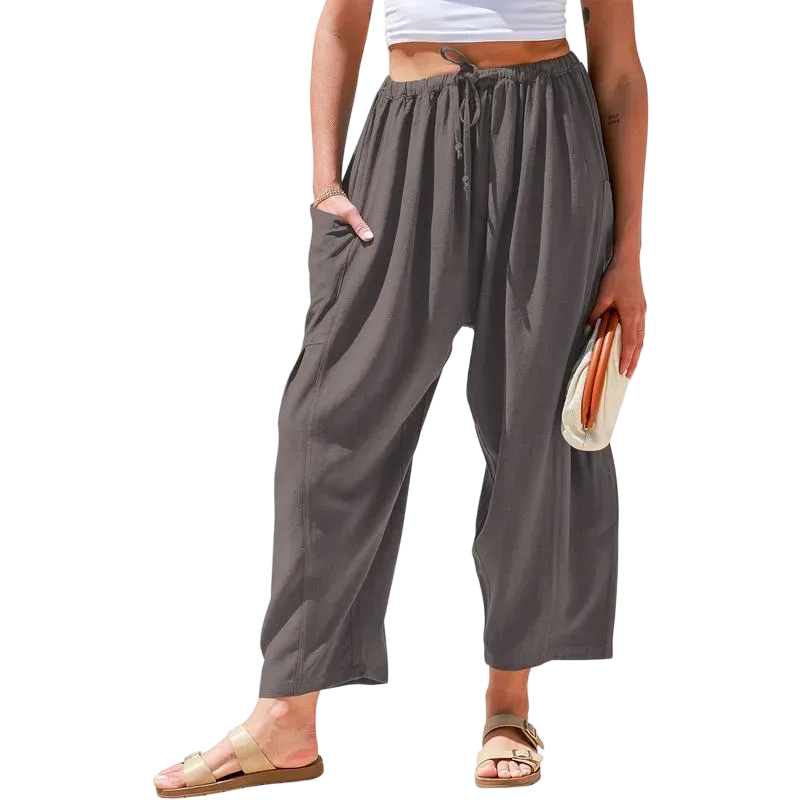 Women’s Linen Blend Wide Leg Pants