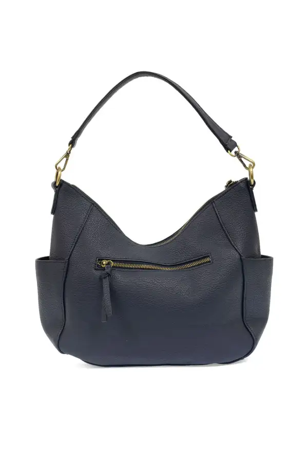 Modern Slouchy Faux Leather Zip Crossbody Bag