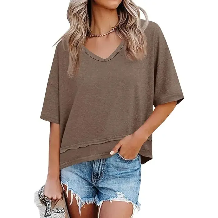 🔥Hot Sale💥-Women's Summer V-Neck T-Shirt🔥16-Pack - All Colors Included