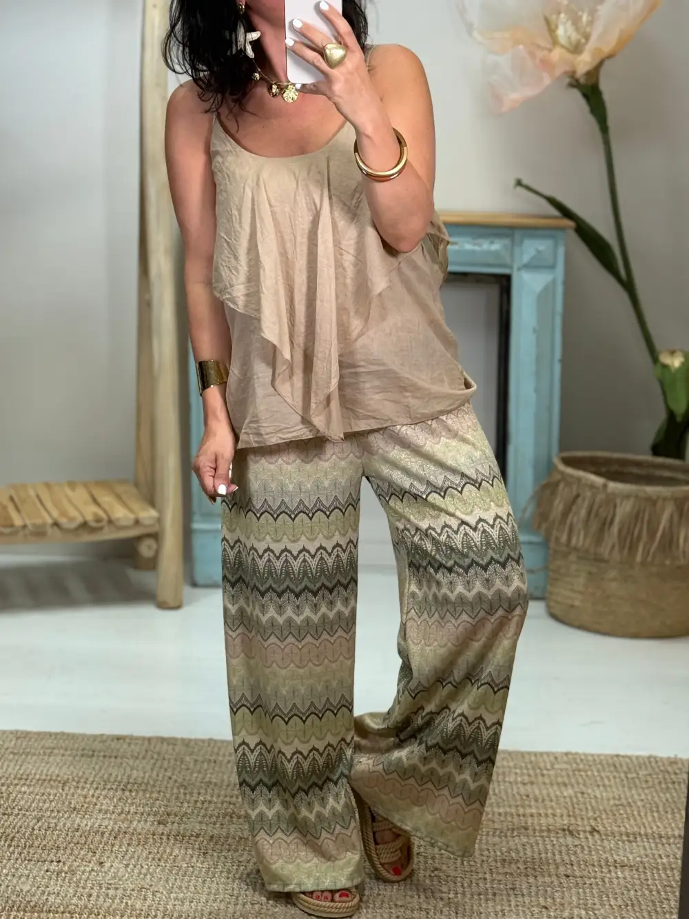Polished Cotton Tank Top
