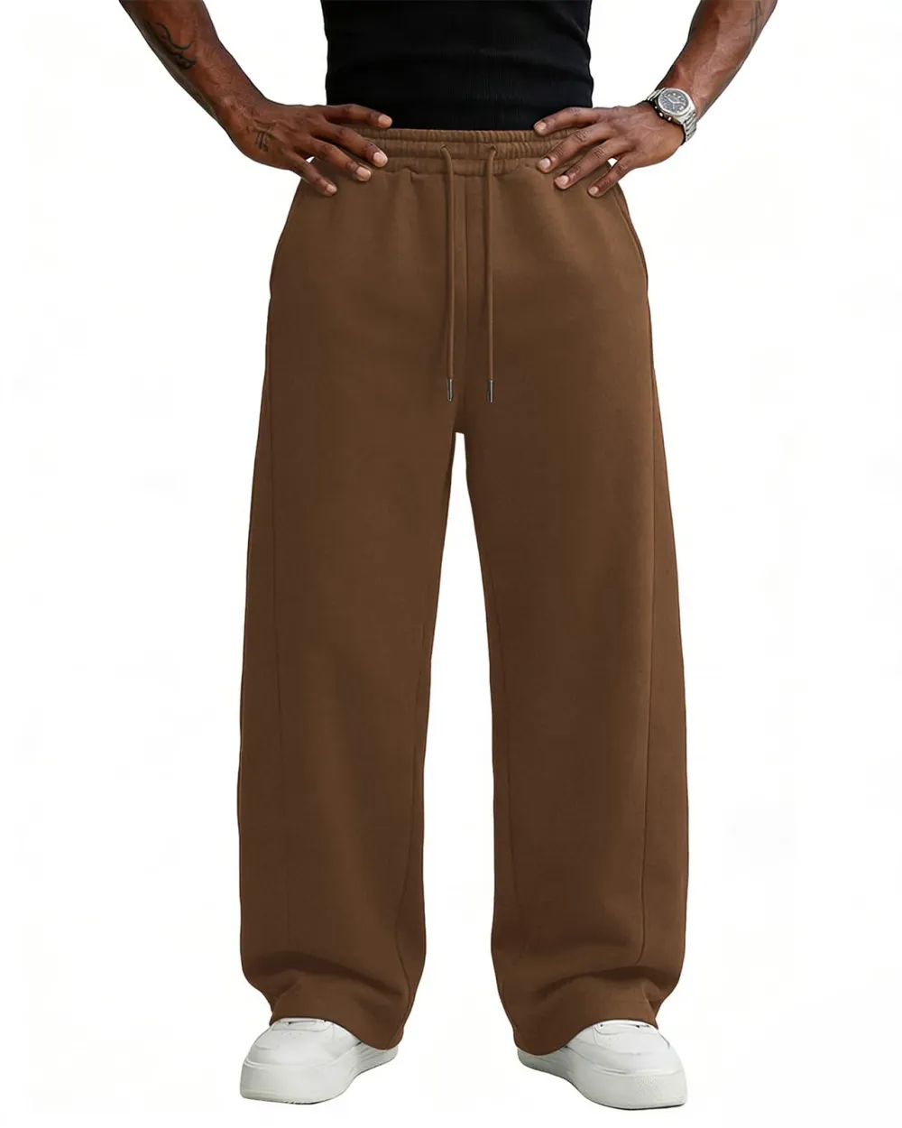 Men's Baggy Sweatpants - Khaki