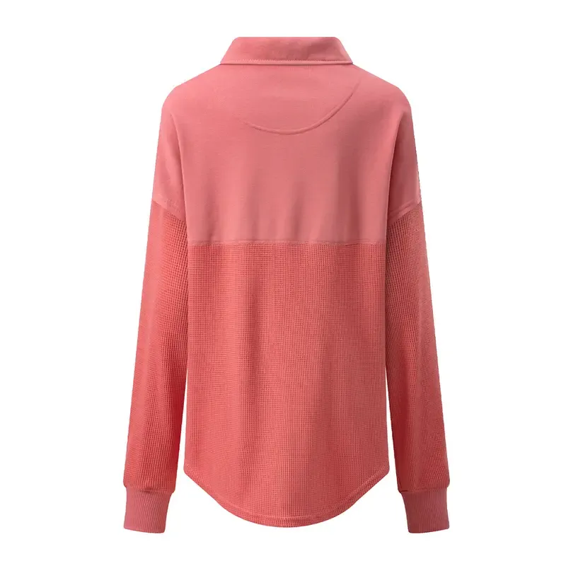 🔥Last Day💥Women's Half-Zip Waffle Knit Sweater🔥8-Pack Only $24