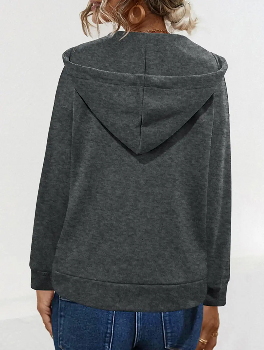 Hooded Drawstring Pocket Sweatshirt