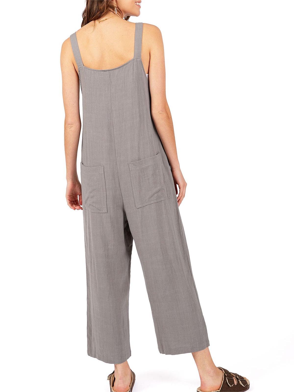 Light Gray Linen - Blend Overalls