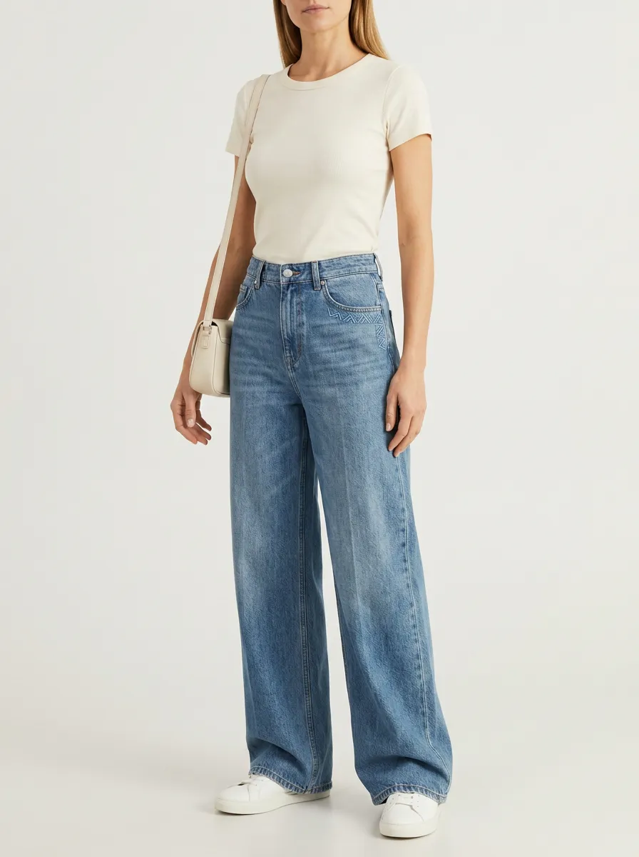 Women's Wide Leg Denim Jeans